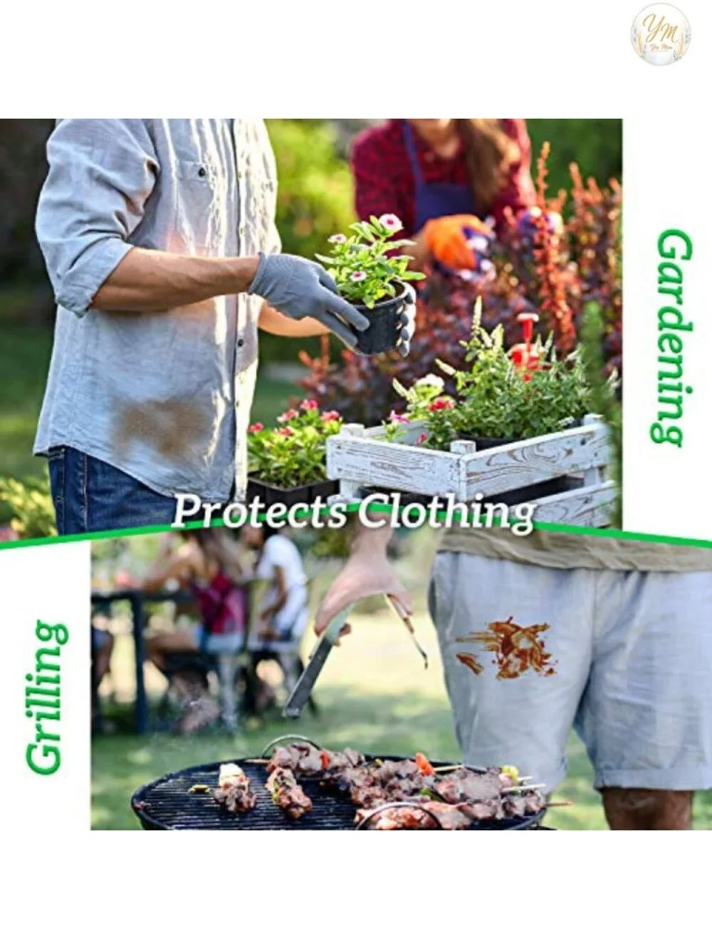 12 Pack Waist Aprons with 3 Pockets, Water Resistant, Reinforced Seams, 100%